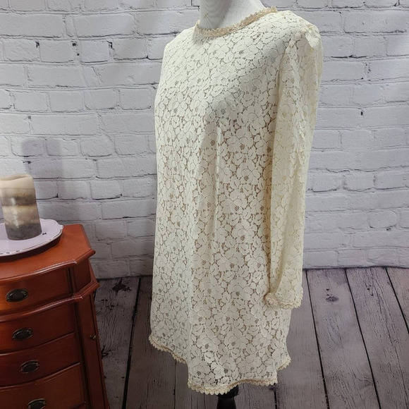 FRENCH Connection Cream Lace Long sleeve - Picture 9 of 16
